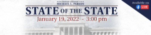 State of the State, 3 pm on Wednesday January 19